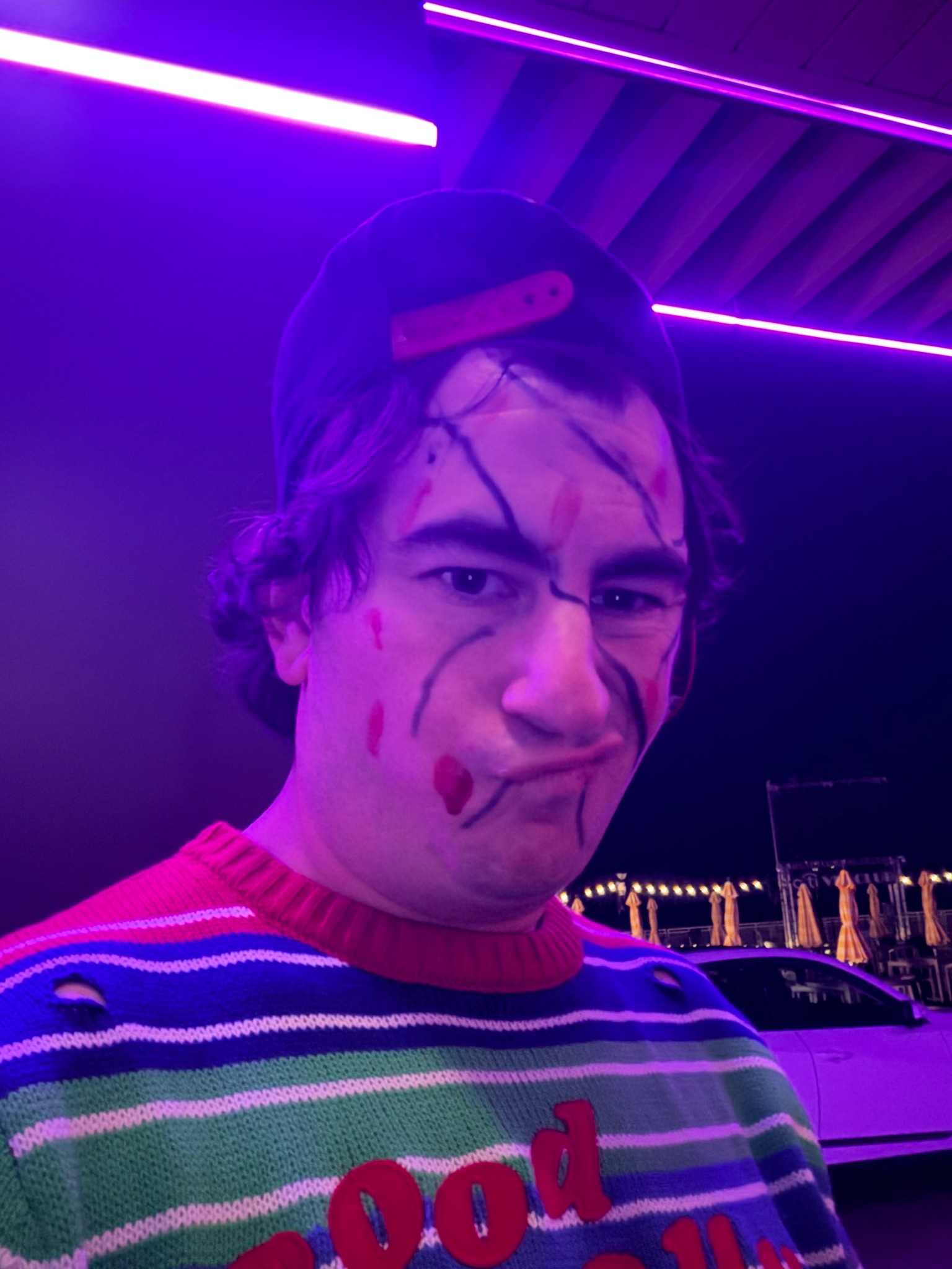 Andrew in purple Chaos lighting