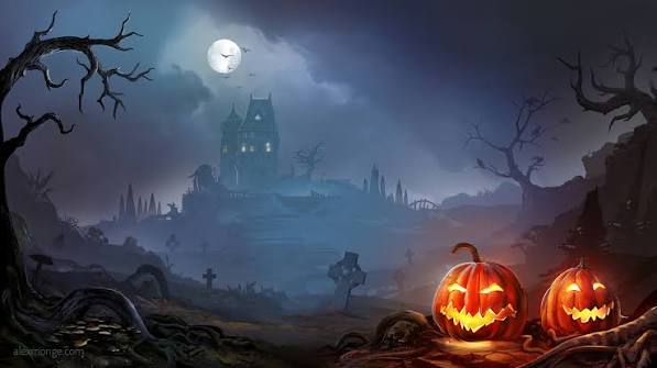 A haunted house beneath the moon